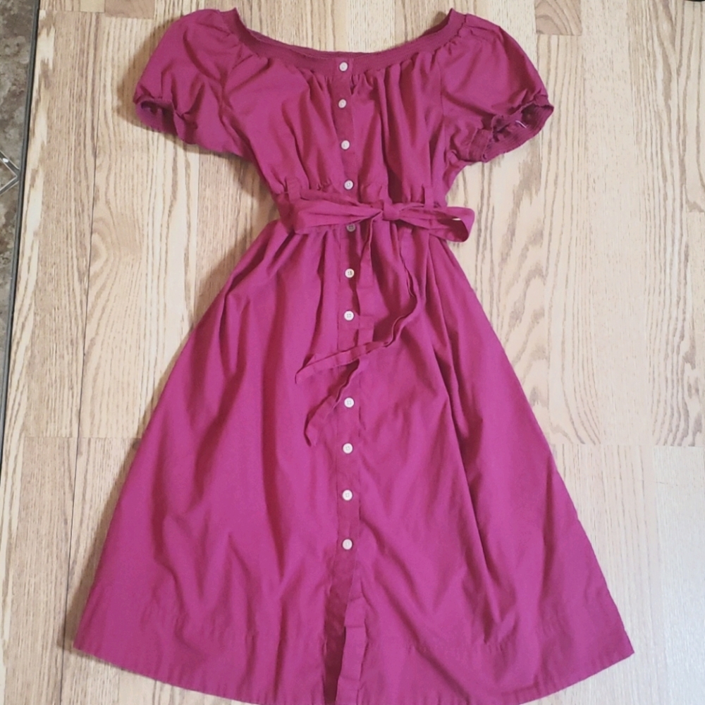 Fuschia maternity dress